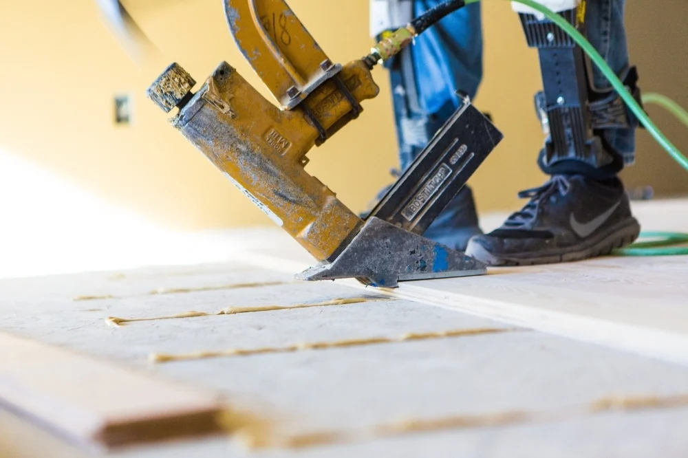 Hardwood floor installation