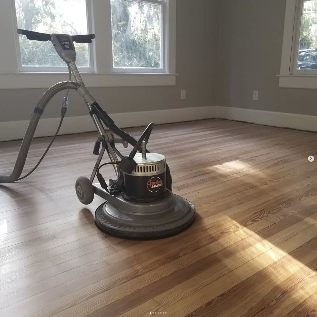 Hardwood floor refinishing